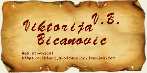 Viktorija Bicanović vizit kartica
